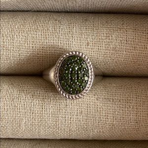 Sterling Silver Peridot Ring 7.5